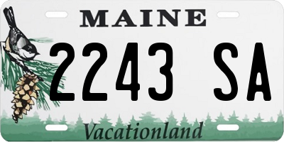 ME license plate 2243SA