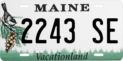 ME license plate 2243SE