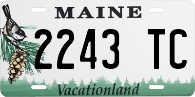 ME license plate 2243TC