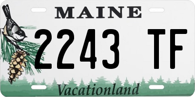 ME license plate 2243TF