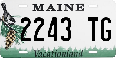 ME license plate 2243TG