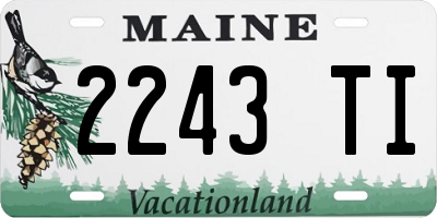 ME license plate 2243TI