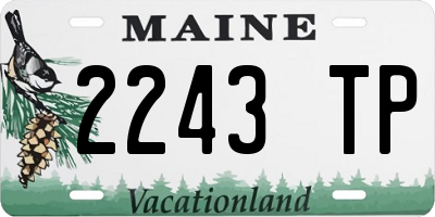 ME license plate 2243TP