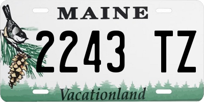 ME license plate 2243TZ