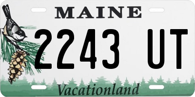 ME license plate 2243UT