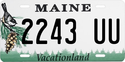 ME license plate 2243UU