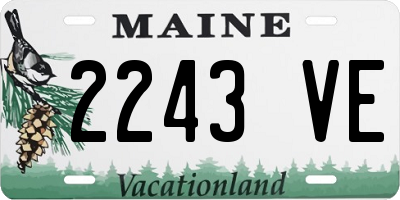 ME license plate 2243VE
