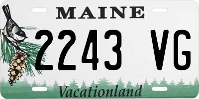 ME license plate 2243VG