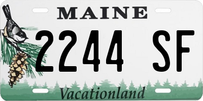 ME license plate 2244SF