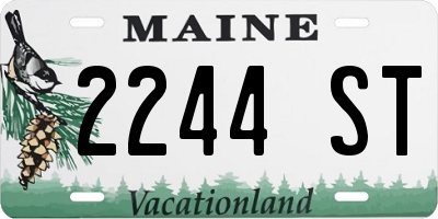 ME license plate 2244ST