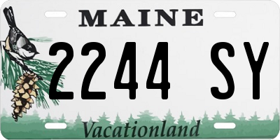 ME license plate 2244SY