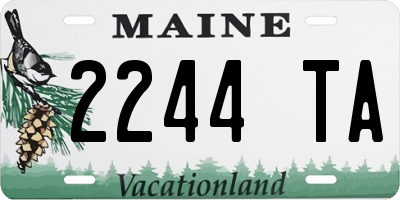 ME license plate 2244TA