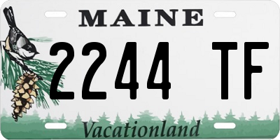 ME license plate 2244TF