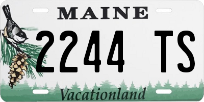 ME license plate 2244TS