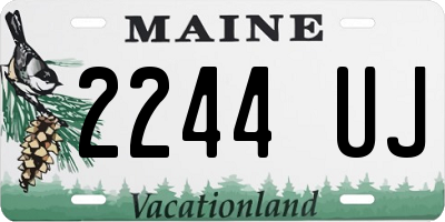ME license plate 2244UJ