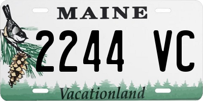 ME license plate 2244VC