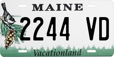 ME license plate 2244VD