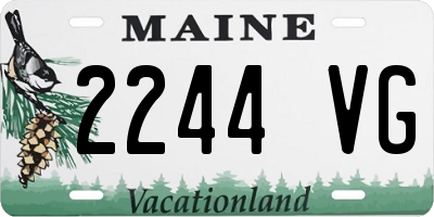 ME license plate 2244VG