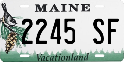 ME license plate 2245SF