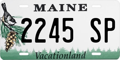 ME license plate 2245SP