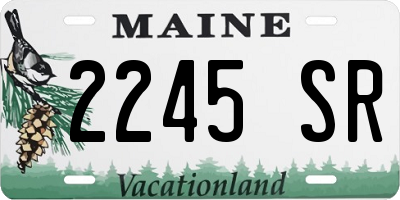 ME license plate 2245SR