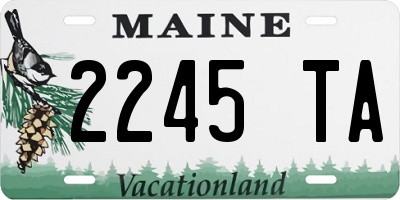 ME license plate 2245TA