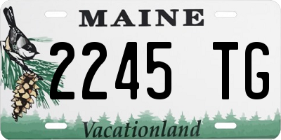 ME license plate 2245TG