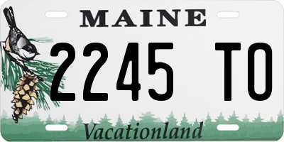 ME license plate 2245TO