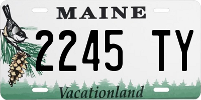 ME license plate 2245TY