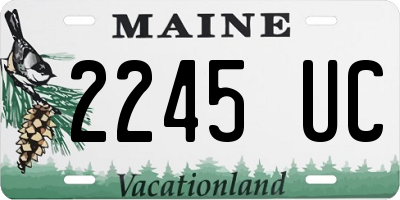 ME license plate 2245UC