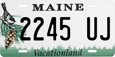 ME license plate 2245UJ