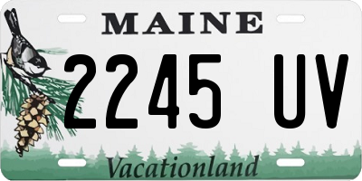 ME license plate 2245UV