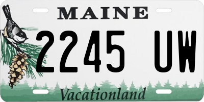 ME license plate 2245UW