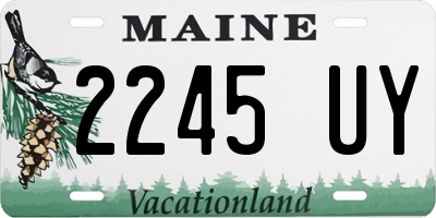 ME license plate 2245UY