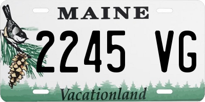 ME license plate 2245VG