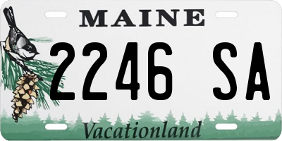 ME license plate 2246SA