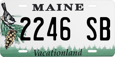 ME license plate 2246SB