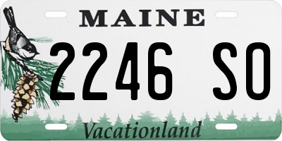 ME license plate 2246SO
