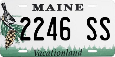 ME license plate 2246SS