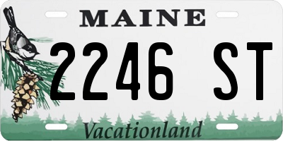 ME license plate 2246ST