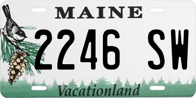 ME license plate 2246SW