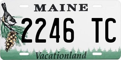 ME license plate 2246TC