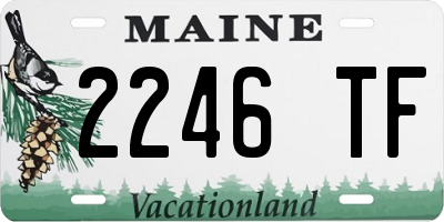 ME license plate 2246TF