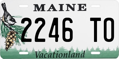 ME license plate 2246TO