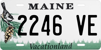ME license plate 2246VE
