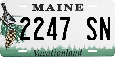 ME license plate 2247SN