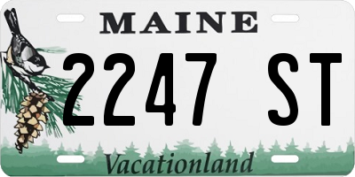 ME license plate 2247ST