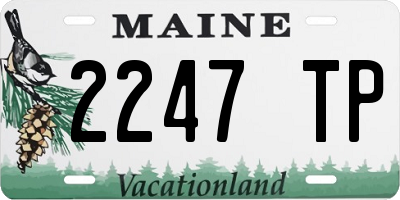 ME license plate 2247TP
