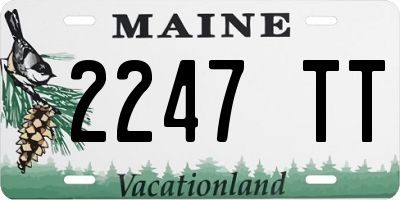 ME license plate 2247TT
