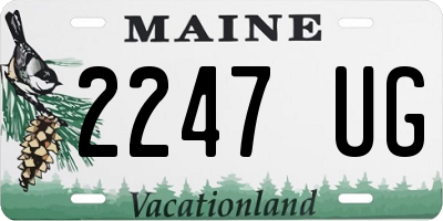 ME license plate 2247UG